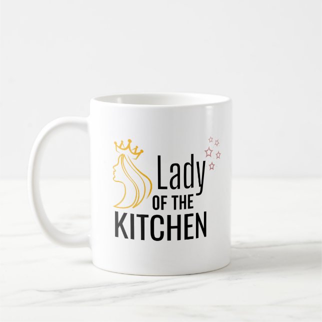 Dam i köket kaffemugg (Vänster)