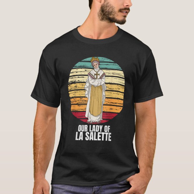 Dam i La Salette Marian-katolska T Shirt (Framsida)