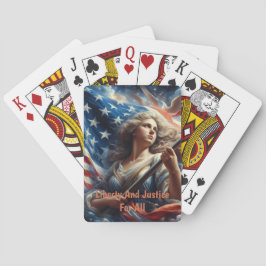 Dam i Liberty - Patriotism Art Casinokort