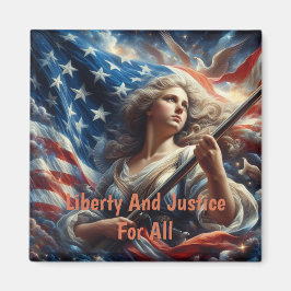 Dam i Liberty - Patriotism Art Magnet