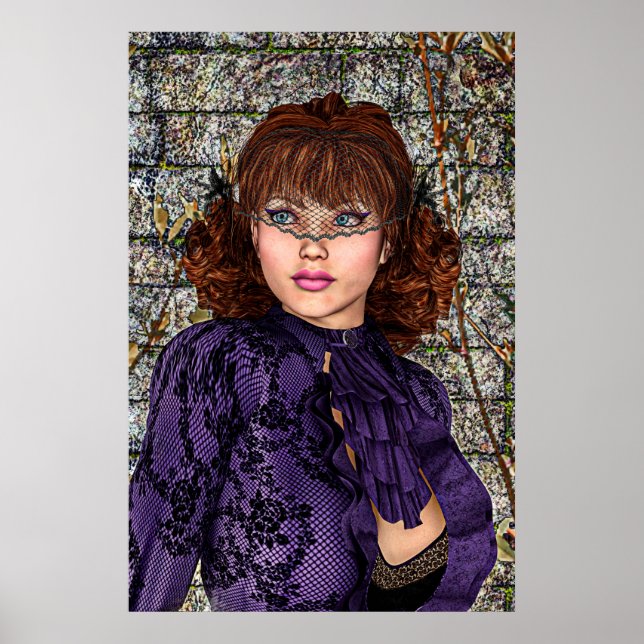Dam i lila poster (Framsidan)