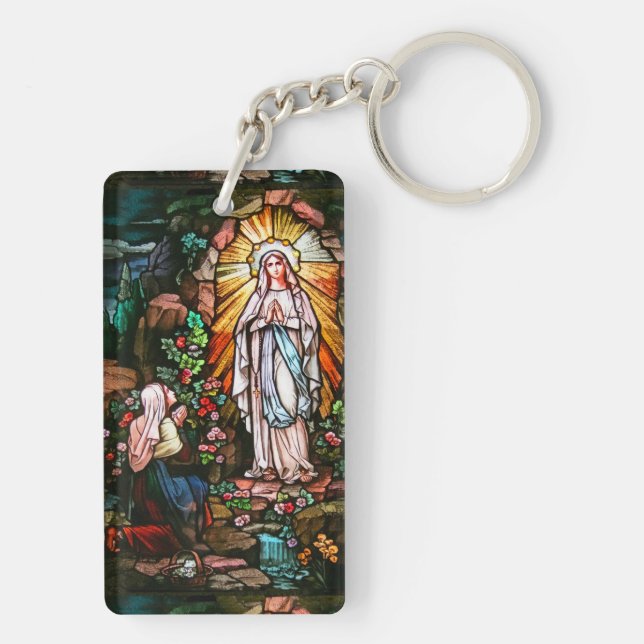 Dam i Lourdes Acrylic Keychain (Baksidan)