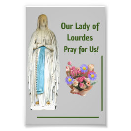 Dam i Lourdes Fototryck