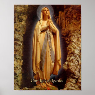 Dam i Lourdes Poster