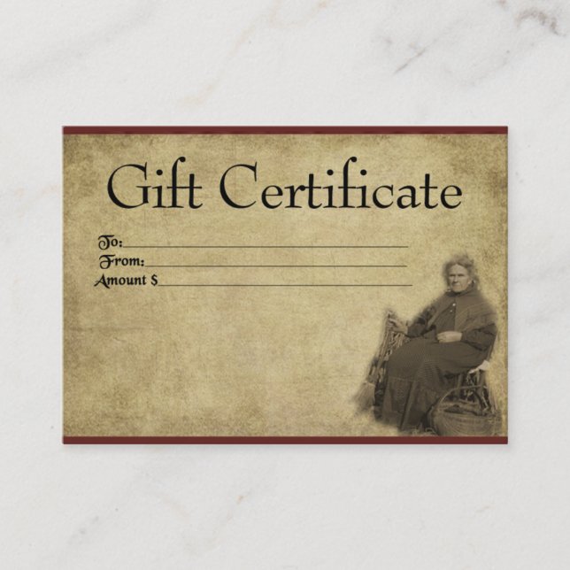Dam i Maj - prim gift-kort Rabattkort (Framsida)