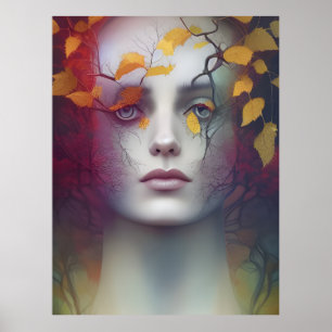 Dam i natur poster