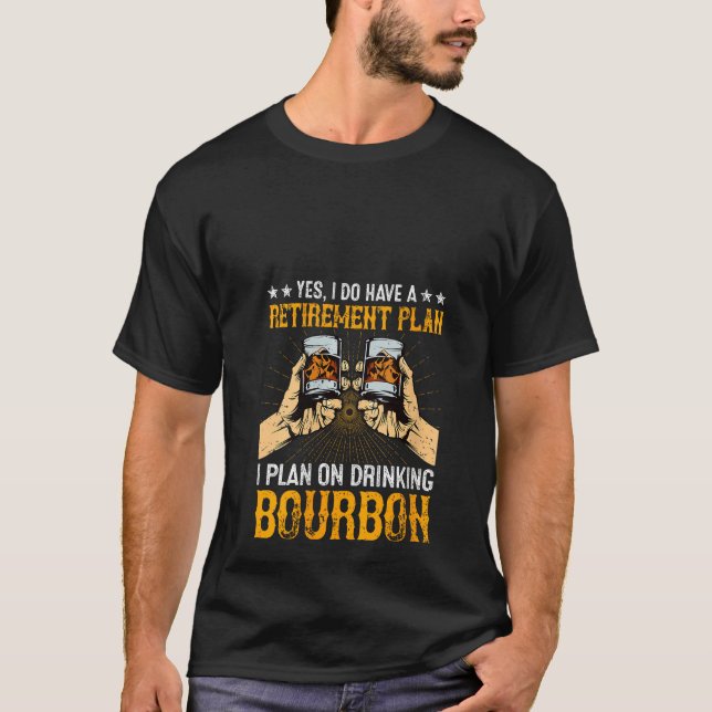 Dam I Planerar Att Dricka Bourbon Pensionering Dri T Shirt (Framsida)
