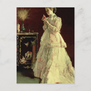 Dam i rosa, 1867 vykort
