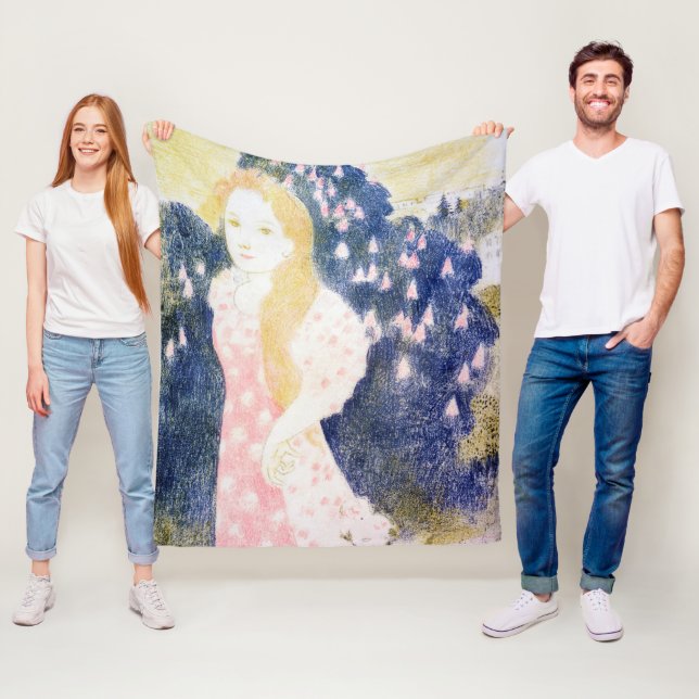 Dam i Rosa Dress, Maurice Denis Fleecefilt (På plats)