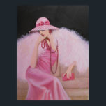 DAM I ROSA POSTER ART DECO<br><div class="desc">En vacker målning av en feminin och elegant dam från Art Deco-eran,  tidlöshet och förfärande. En underbar poster att lägga till i din budoir,  pulverrum eller var som helst i ditt hem. Det kommer omedelbart att tillföra skönhet och vara ett samtal med biet. Även ett underbart presentobjekt!</div>