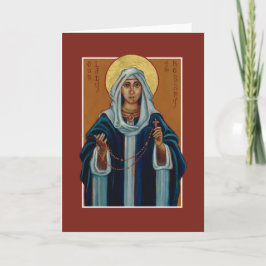 Dam i Rosary (Mary) Icon Blank Note Card Kort