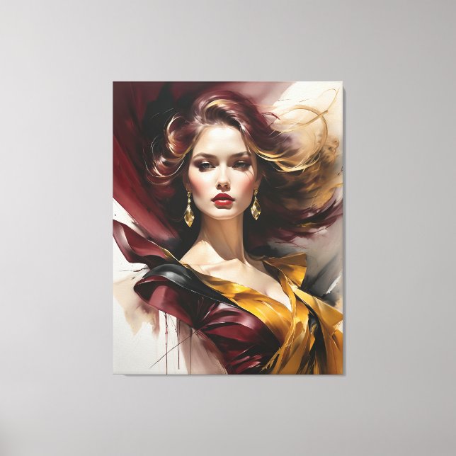 Dam i rött 2 canvastryck (Framsida)