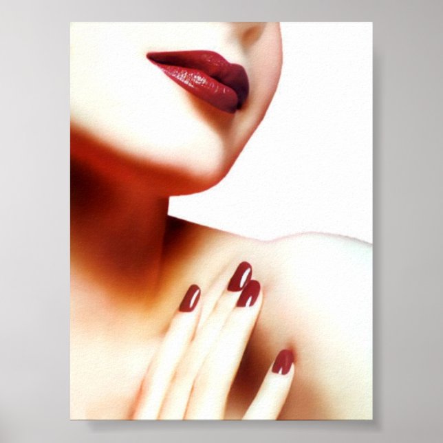 Dam i rött poster (Framsidan)