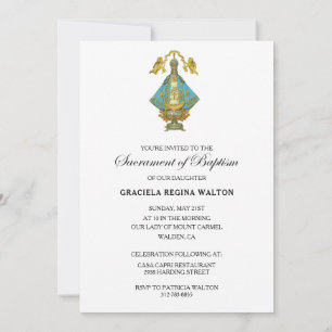 Dam i San Juan de los Lagos Baptism Inbjudningar