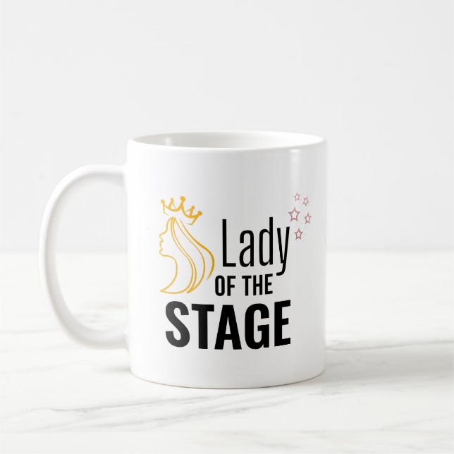 Dam i scenen kaffemugg (Vänster)