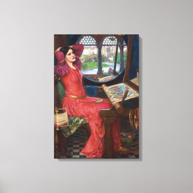 Dam i Shallot av John William Waterhouse Canvastryck (Framsida)