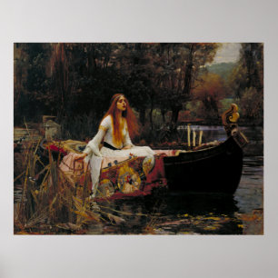 Dam i Shallot av John William Waterhouse Poster