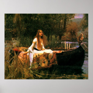 Dam i Shalott (1888) ~ Fine Art Canvas Poster