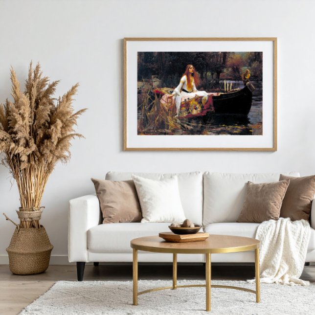 Dam i Shalott 1888 John William Waterhouse Fototryck (Skapare uppladdad)