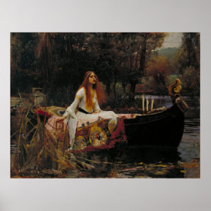 Dam i Shalott - 1888 John William Waterhouse Poster