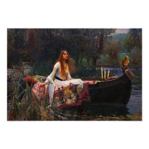 Dam i Shalott av John William Waterhouse Fototryck