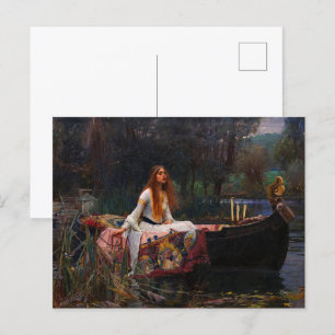Dam i Shalott av John William Waterhouse Inbjudan Vykort