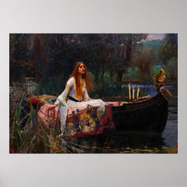Dam i Shalott av John William Waterhouse Poster