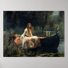 Dam i Shalott av John William Waterhouse Poster