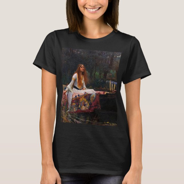Dam i Shalott av John William Waterhouse T Shirt (Framsida)