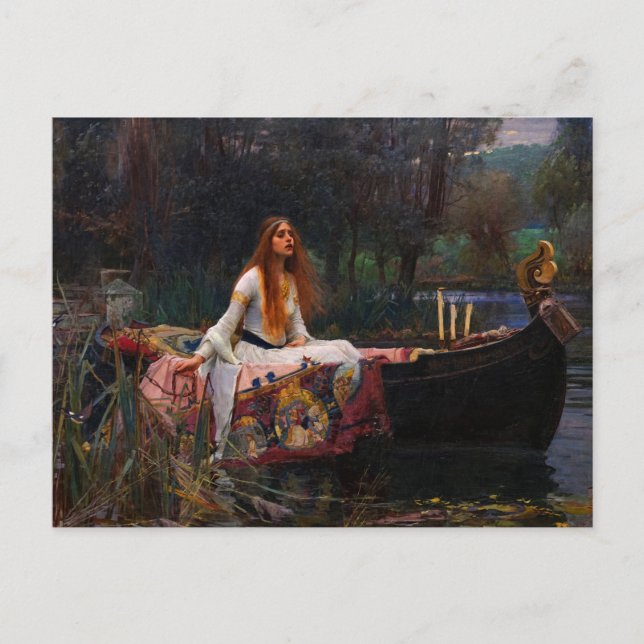 Dam i Shalott av John William Waterhouse Vykort (Framsida)