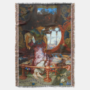Dam i Shalott av Pre-Raphaelite William Hunt Filt