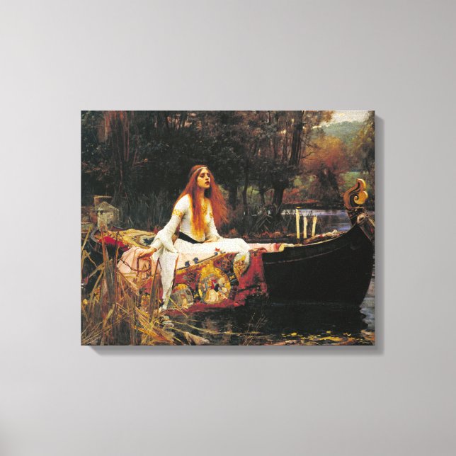 Dam i Shalott, c. 1888 av John Waterhouse Canvastryck (Framsida)