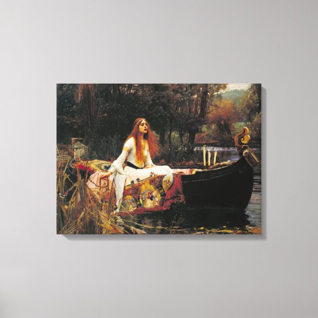 Dam i Shalott, c. 1888 av John Waterhouse Canvastryck (Framsida)