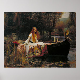 Dam i Shalott, John William Waterhouse Poster