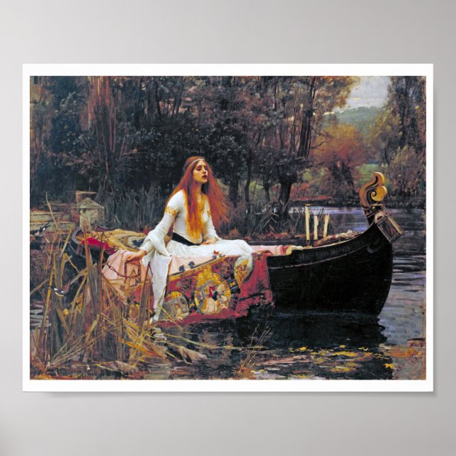 Dam i Shalott, John William Waterhouse Poster (Framsidan)