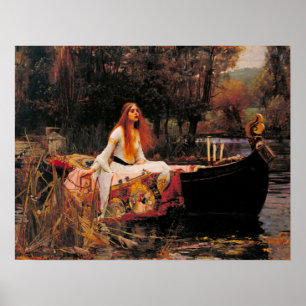 Dam i Shalott John William Waterhouse Poster