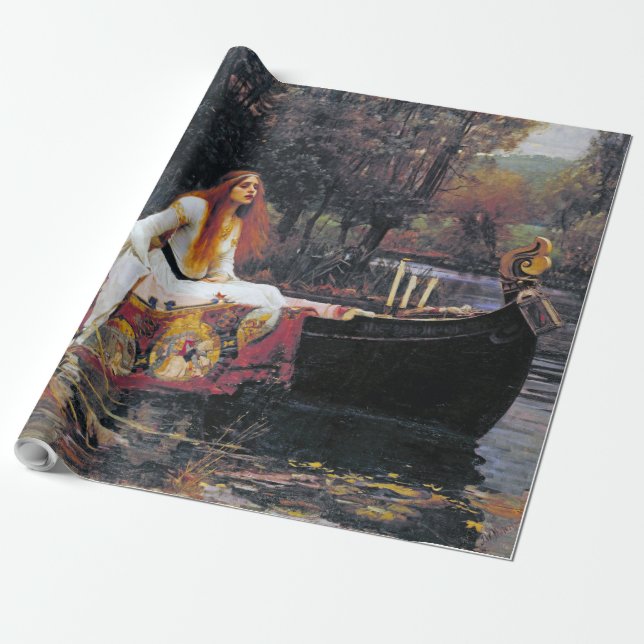 Dam i Shalott, John William Waterhouse Presentpapper (Utrullad)