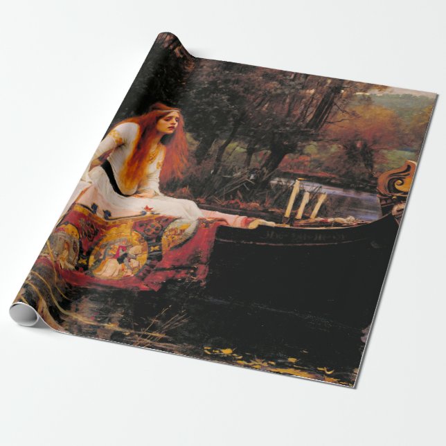 Dam i Shalott John William Waterhouse Presentpapper (Utrullad)