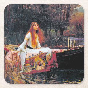 Dam i Shalott, John William Waterhouse Underlägg Papper Kvadrat