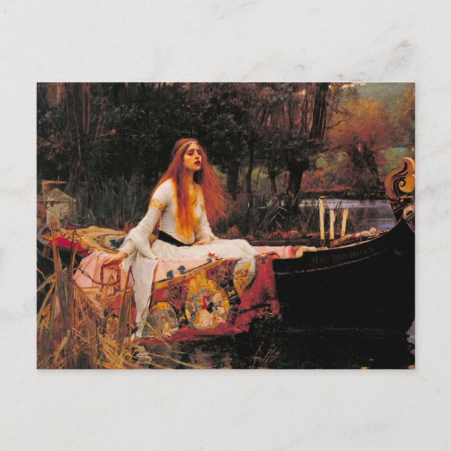 Dam i Shalott John William Waterhouse Vykort (Framsida)