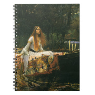 Dam i Shalott on Boat av John William Waterhouse Anteckningsbok Med Spiral