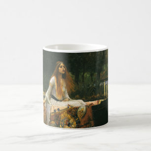 Dam i Shalott on Boat av John William Waterhouse Kaffemugg
