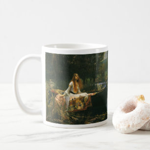 Dam i Shalott on Boat av John William Waterhouse Kaffemugg