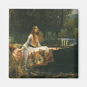Dam i Shalott on Boat av John William Waterhouse Magnet