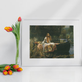 Dam i Shalott on Boat av John William Waterhouse Poster