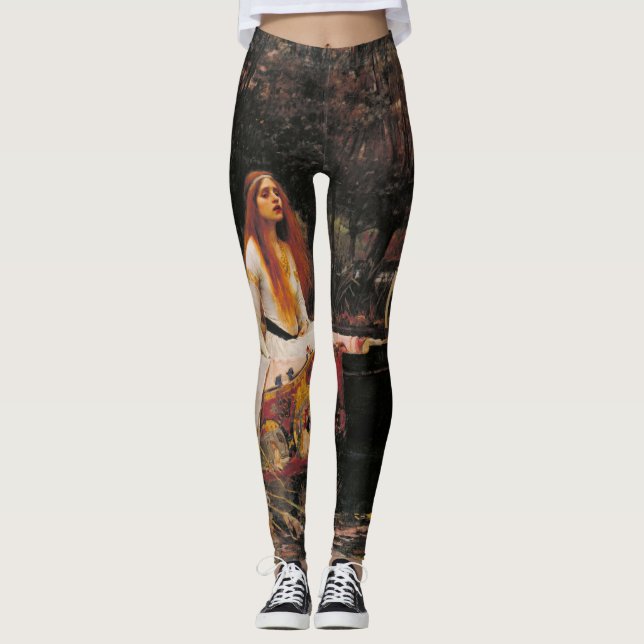 Dam i Shalott Waterhouse Art Leggings (Framsida)