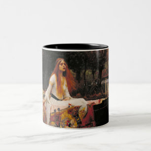 Dam i Shalott Waterhouse Art Två-Tonad Mugg