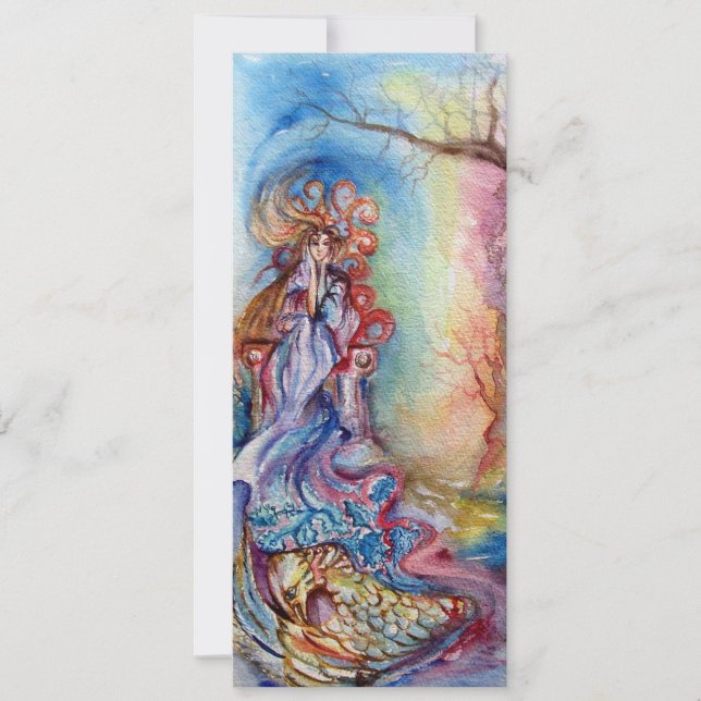 DAM I SJÖ 1, levande ljusblå rosa Meddelande (Framsida)