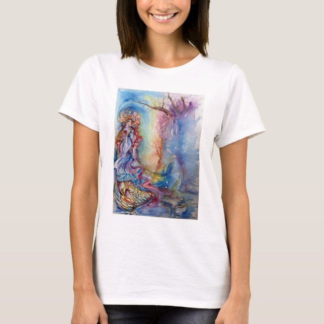 DAM i SJÖ Arthurian Legend Watercolor T Shirt (Framsida)