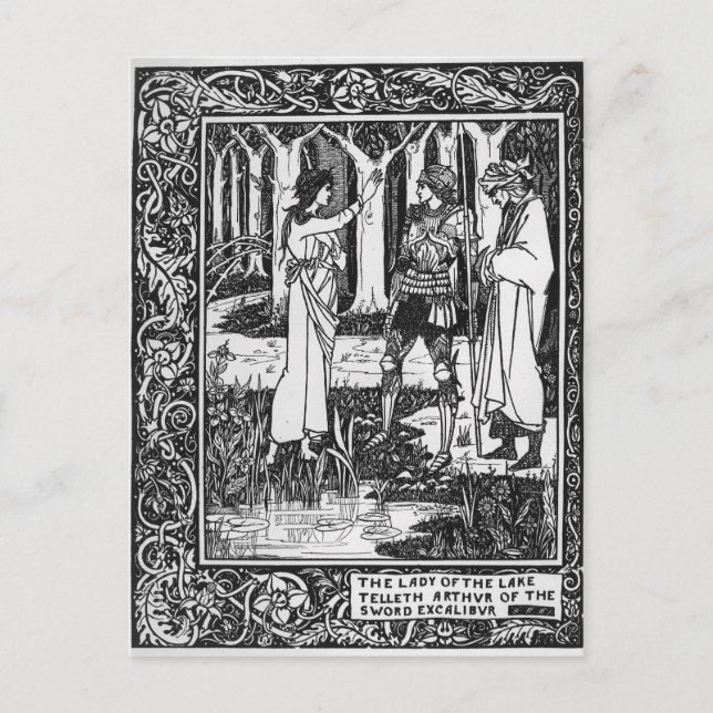 Dam i Sjö telleth Arthur Vykort (Framsida)